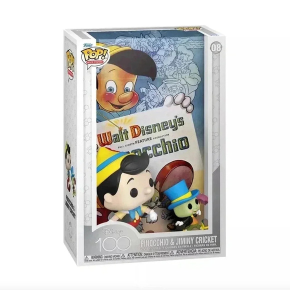 Large FUNKO MOVIE POSTER Disney 100th Edition “Pinocchio & Jiminy Crickett - Picture 1 of 3